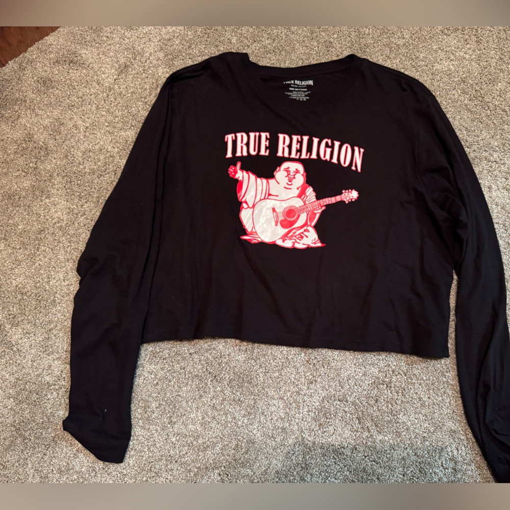 True Religion Black Crew Neck Tee